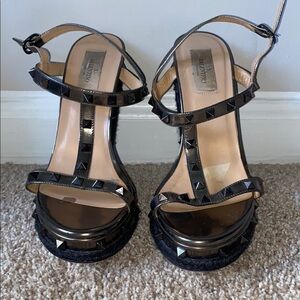 Valentino Black Studded Women's Sandals